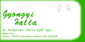 gyongyi halla business card